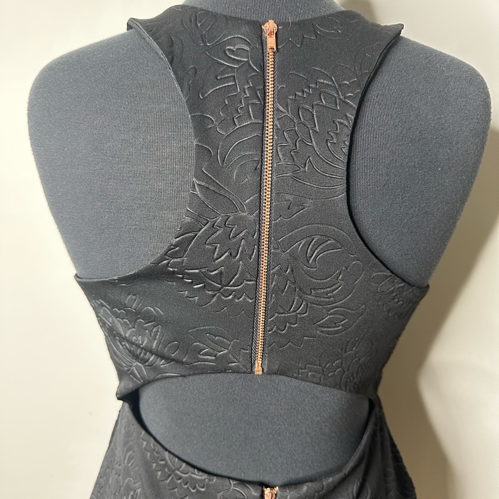 bec + bridge Charcoal Floral Strapless Dress - Picture 5 of 6